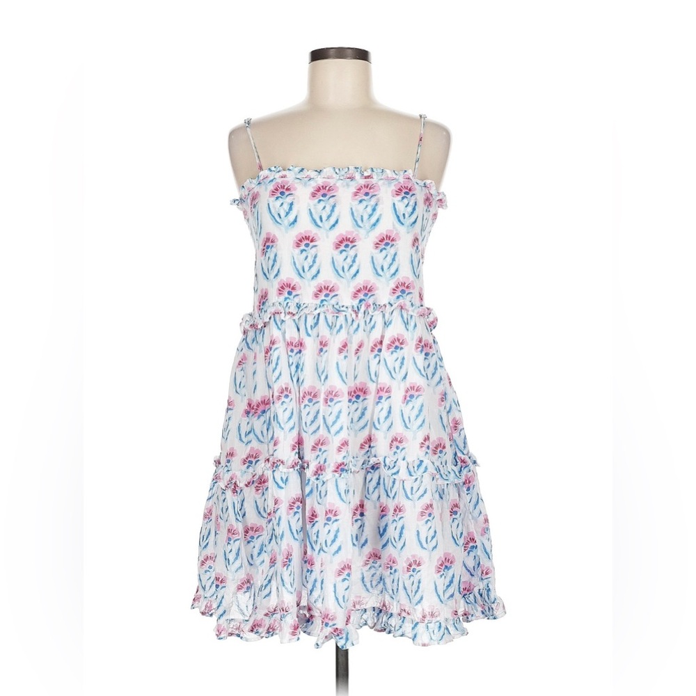 Oliphant Casual Smocked Back Lined Mini Dress
